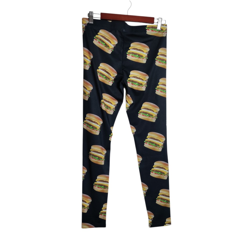 In-N-Out Burger Double-Double‎ Graphic Print Leggings Black Womens Large L
